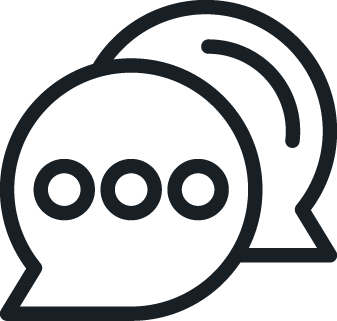 chat icon in black