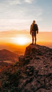 Man on mountain